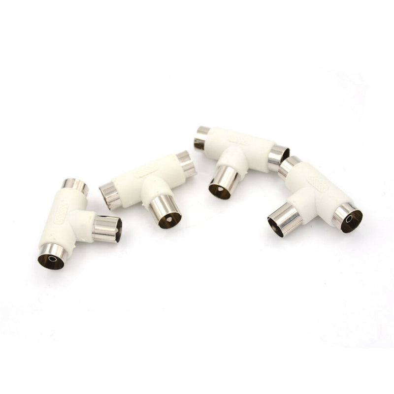4x Coax Coaxial Antenna Y Splitter Adapter Aerial to TV Converter Plug  jbTEUS