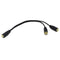 Black 3.5mm 1/8" Female To Dual 3.5mm Jack Female Y Splitter Stereo Audio CablJR
