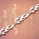 Harajuku Streetwear Alloy Flame Unisex Necklace Punk Accessory Rock Chain C M8P8
