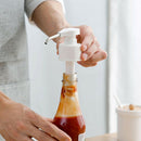 Stainless Steel Oil Bottle Pressure Nozzle Sauce Push-type Pump (White) A