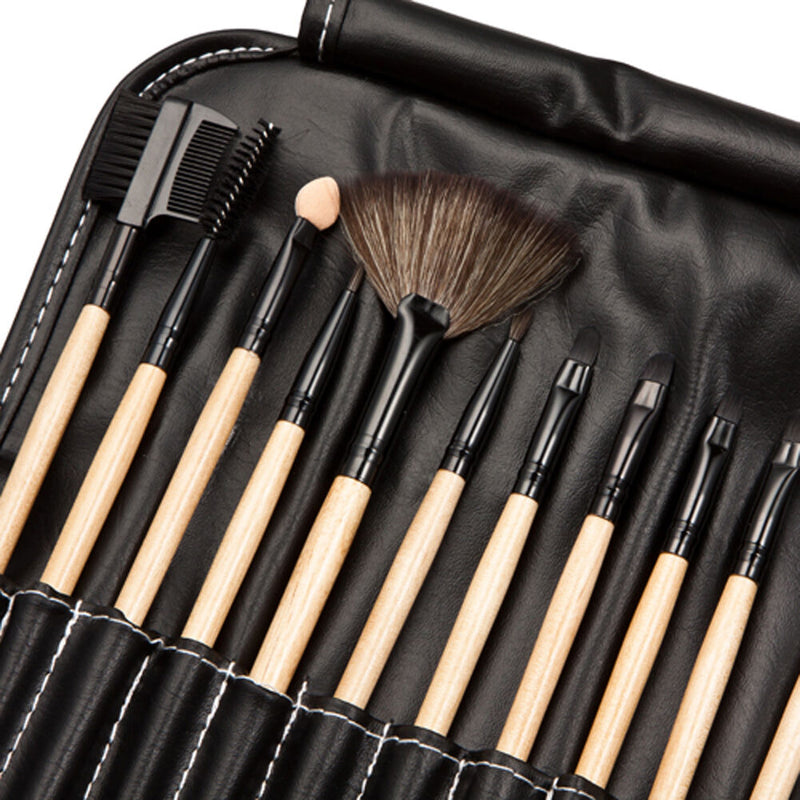 Professional Makeup Brush Kit Set of 32 Cosmetic Make Up Beauty Brushes + Bag A