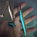 Luminous Night crown Bookmark Label Read Maker Feather Book Stationery Copper FT