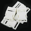 Plastic Side Quick Release Buckle Webbing Strap Clasp 25mm 5 Pcs White X5W3