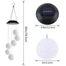 Solar Powered Wind Chime Light String Crystal Ball Color Change Outdoor Wat