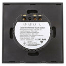 Light Switch with Wall Switch Touch Screen Glass Remote Control 2 Way Black