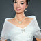 Wedding Bridal Organza Wrap Shrug Bolero Coat Tulle Cocktail Shawl White  A