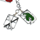 Anime Attack On Titan Multi Emblems Badges Keyring Key Chain Gift
