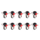 10X 6.35mm Female Jack Socket For Audio Microphone Cables Connectors