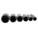6Pcs 6mm-17mm 80mm Length Extra Deep Bolt Nut Bit Set Metric 1/4 6.35mm Hex