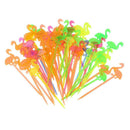 50pcs Cute Plastic Multicolor Bird Fruit Toothpick Kitchen Bar Dessert Fork