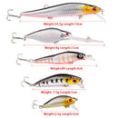 5Pcs Fishing Lures Set Mixed 5 Models Bait Artificial Make Bass Crank Baitk O6Y8