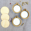 10 Pack Mini Embroidery Hoop Ring Wooden Cross Stitch Frame For Hand DIY Crafts