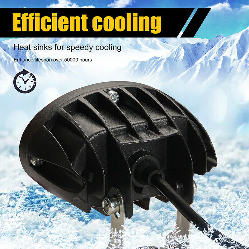 2X LED Work Light Amber Fog Bar Driving Pod Spot Lamp Offroad SUV MotorcyclS Hn