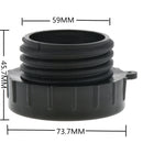 2 Inch IBC Tote Tank Valve Adapter Hose Pipes, Fine Thread to Coarse Thread