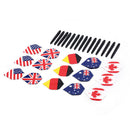 15pcs nylon dart shafts and 15pcs nice pattern darts flights dart accessories FT