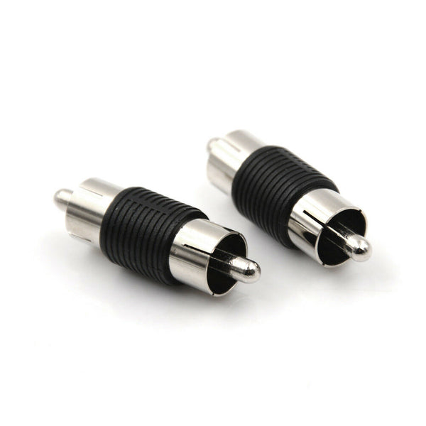 10PCS Straight AV RCA Male to Male Connectors Couplers Adapters FT