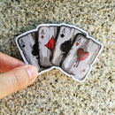 Car Stickers, Funny Poker Pattern Truck Vehicle Body Window Reflective Stic