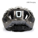 Bike Helmet USB Charging LED Light Lamp Taillight Bicycle Motor Helmets Gray