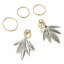 5PCS Geometric Leaf Drop Dangle Earrings Ear Stud Earrings Set Women Jewelry JR