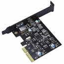 PCI-E PCI Express to USB 3.1 Gen 2 (10 Gbps) Type A+Type C Expansion Card A