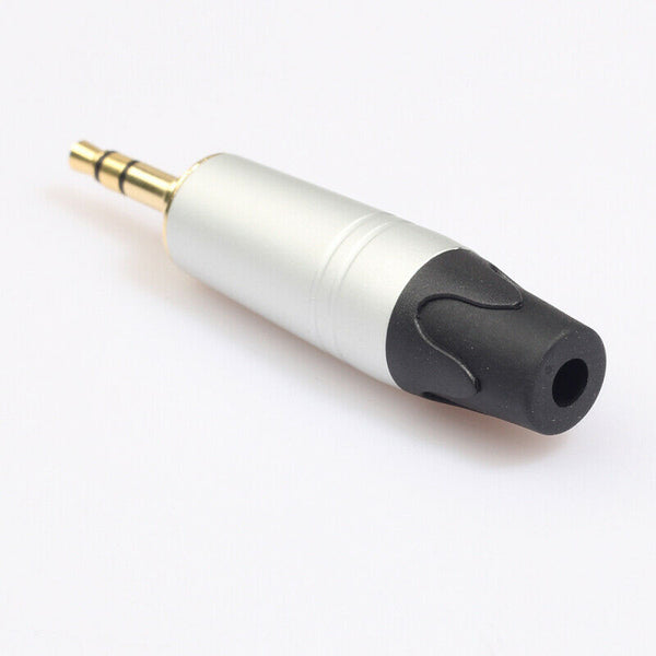 2x 1/8" 3.5mm Male Jack Plug Soldering 3 Pole Plug Repair Headphone Male Jack