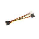 5pcs 15Pin SATA Male to 4Pin IDE Molex Female + SATA Female Power Cable