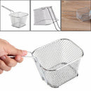 8Pcs Mini Fry Baskets Stainless Steel Fryer Basket Strainer Serving Food Pr