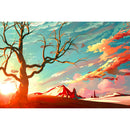 Sunset Tree 1000pcs DIY Paper Puzzles Jigsaw Educational Kids Adults Toys  A