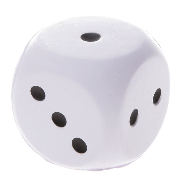 Sponge Dice Foam Dot Dice Children Playing Dice for Math Teaching White