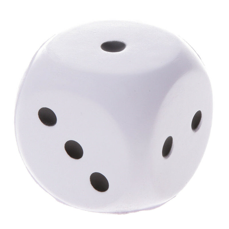 Sponge Dice Foam Dot Dice Children Playing Dice for Math Teaching White