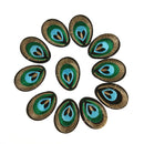 20pcs Peacock Eye Embroidered Cloth Iron On Patch Sew Motif Applique