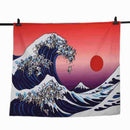 150*130cm Tapestry Home Decorative Polyester Animal and World Map Pattern B X5R6