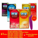 MingLiu Condom Classic Condom 6 Sets Thin Dotted Ribbed Sensitive With Free E1H3