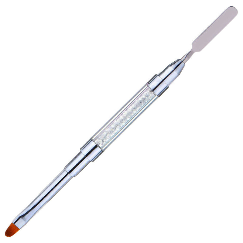 Poly Gel Nail Brush Dual-Ended Poly Acrylic UV Gel Extension Builder Clear