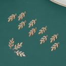 20pcs Zinc Alloy Golden Mini Leaves Charms Floating Drop Earrings JewSEAU
