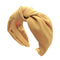 Women Headband Knot Solid Wide-brimmed Fabric Hair Accessories (Yellow)
