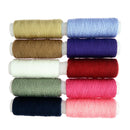 20Pcs Colorful Polyester Thread Spools for Hand Sewing Overlocking