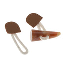 6 Pairs Sew om Horn Toggle Closures Sewing Buttons For Coat Jacket Duffle