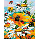 Painting By Numbers Kit DIY Insect Sunflower Canvas Oil Art Picture Craft