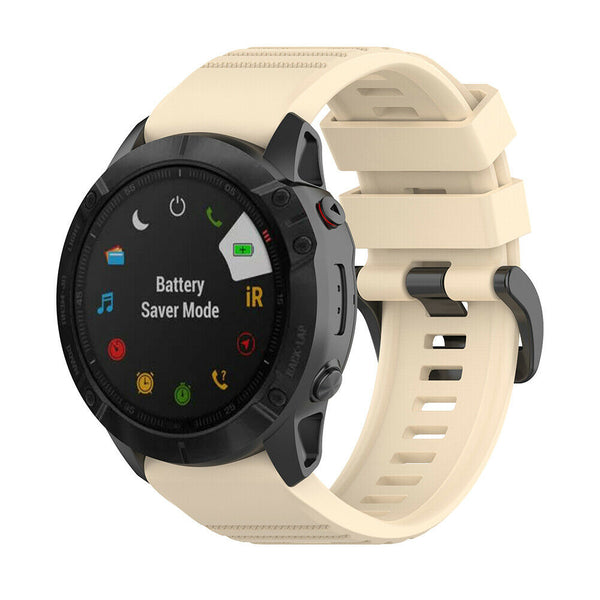 26mm Silicone Wrist Strap Quick Release Adjustable Watch Band for Garmin Fenix