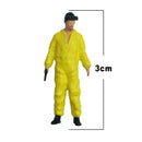 2Pcs Race Medal 1:64 Yellow Overalls Figures Charm Macro Scenario Puppet