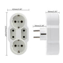 Portable Power Socket Plug 1 to 4 Ports, EU Plug Conversion, Outdoor Power R3Y7