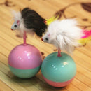5X(Durable Pet Cat Toys Mimi Favorite fur Mouse Tumbler Plastic Toys Balls N1M8)