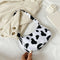 Cow Milk Printed Women Handbag Tote Female Casual Underarm Shoulder Bag (2)