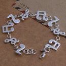 Jewelry Fashion Note Shaped Wedding Charm Bracelet New