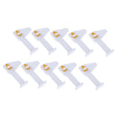 10pcs/set Plastic Nail Repair Clip Nail Tips Reshape Tool Nail Pincher White