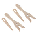4x Wood Knitting Fork Lucet