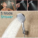 Shower Head 5 Mode Anti-limescale Handset / Hose Pipe High Pressure Headset Y4B4
