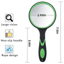 2Pcs Non-Slip Soft Handle 75Mm 10X Magnifying Glass, Hand-Held Reading Magn F8T8