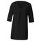 Womens 3/4 Sleeve Blouse V Neck Oversize Casual Blouse Shirt Tops Black L